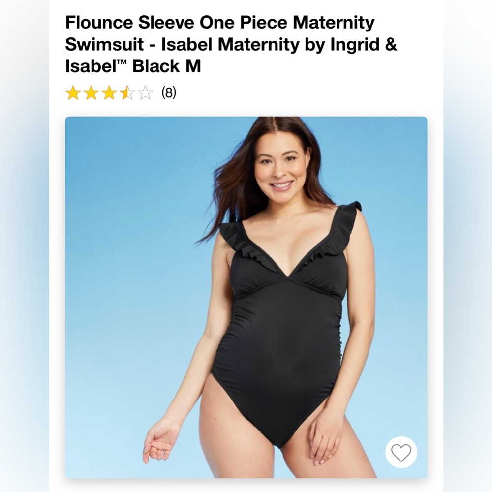 Ingrid and Isabel one piece maternity swimsuit - Size M